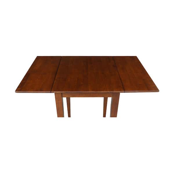 International Concepts Espresso Drop Leaf Extendable Dining Table