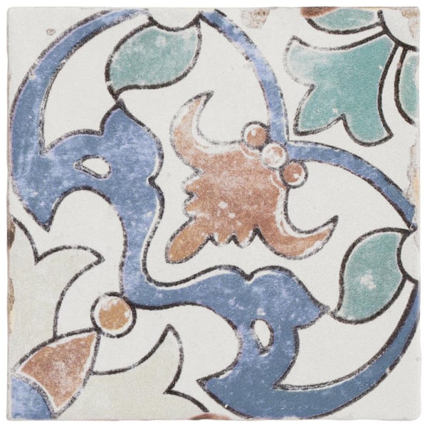 Ivy Hill Tile Paula Purroy Catalan Fiesta 5.11 in. x 0.35 in. Matte Ceramic Wall Tile Sample