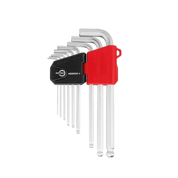 Arrow L-style Hex Key Set with Metric Measurements-(9 Pieces)