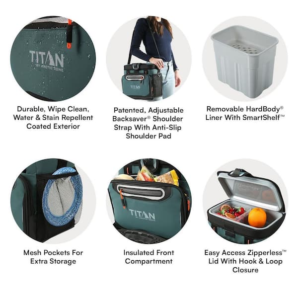 FAWEY TRED INC 6 qt. Zipperless Hardbody Small Cooler, Green