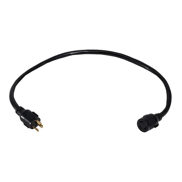 LifeSupplyUSA 25 ft. 3-Prong 10/3 30AMP Generator Extension Cord L5-30P / L5-30R 10AWG3 125V STW ETL Approved (2-Pack)