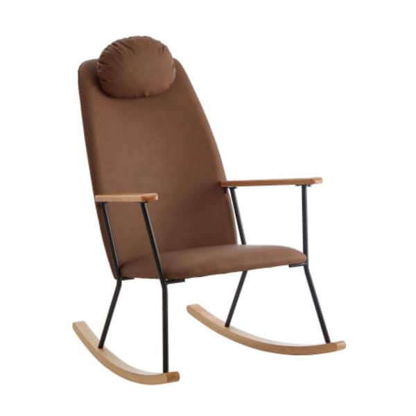 Series Frame Bronw Metal Outdoor Rocking Chair