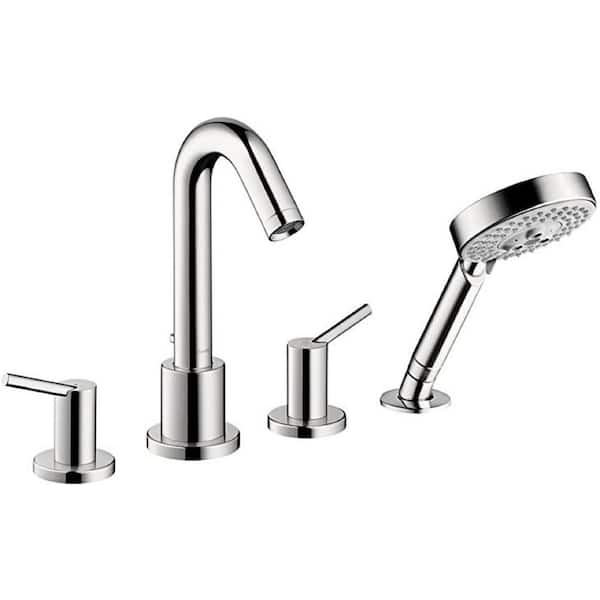 Hansgrohe Talis S Lever 2-Handle Roman Tub Faucet in Chrome with Hand Shower (Valve Not Included)