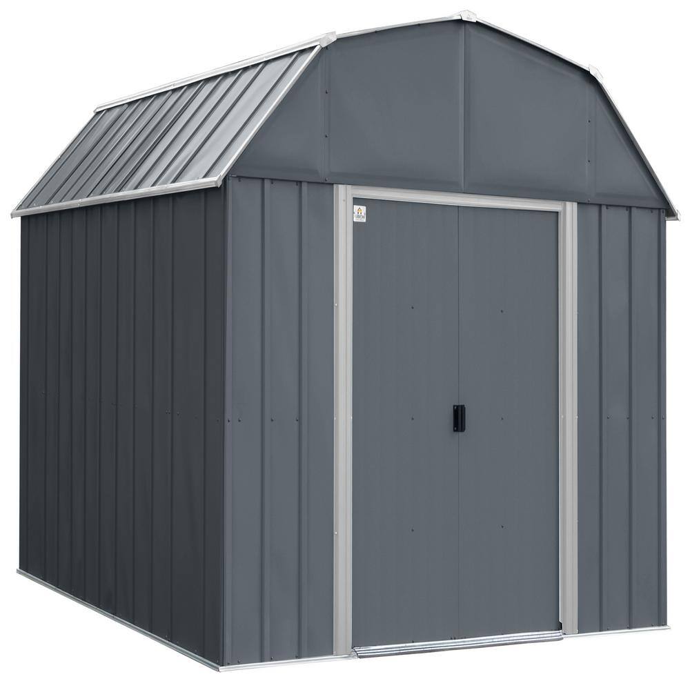 Arrow 10 Ft. W X 10 Ft. D Metal Barn In Charcoal/Flute Grey, 100 Sq. Ft ...