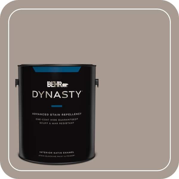 BEHR DYNASTY 1 gal. Home Decorators Collection #HDC-NT-18G Frosted Cocoa Satin Enamel Interior Stain-Blocking Paint & Primer