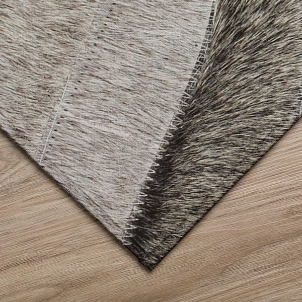 Laredo Grey 3 ft. x 5 ft. Indoor/Outdoor Washable Rug