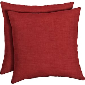 Outdoor Bolster Pillow (2 Pack) 16 in. x 16 in. Ruby Red