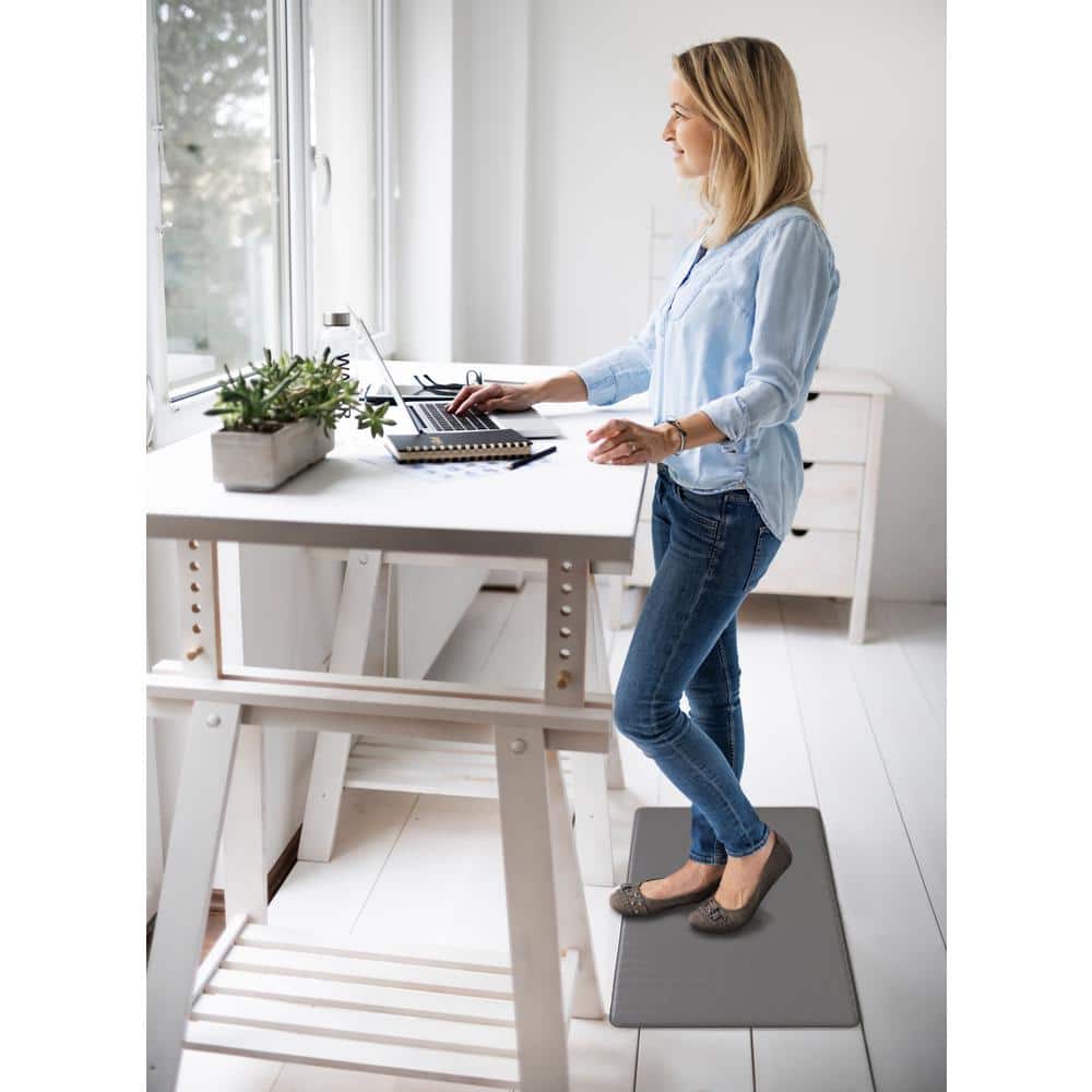 Charcoal Foam Anti-Fatigue Kitchen Mat, 17.5" x 32"