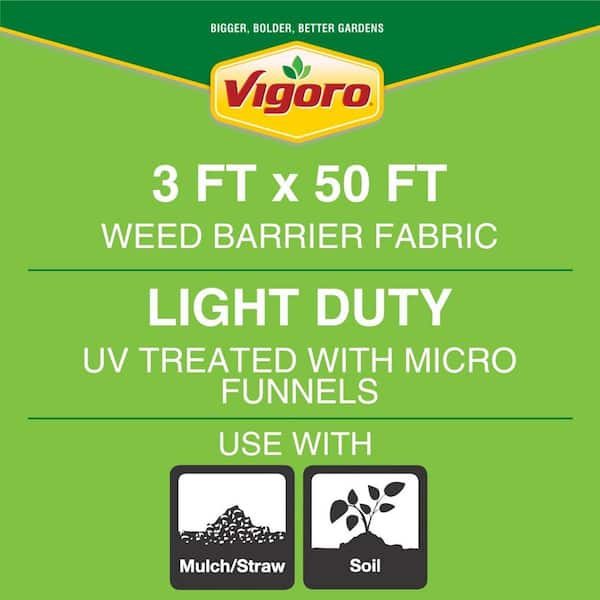 3 ft. x 50 ft. WeedBlock Weed Barrier Landscape Fabric with Microfunnels