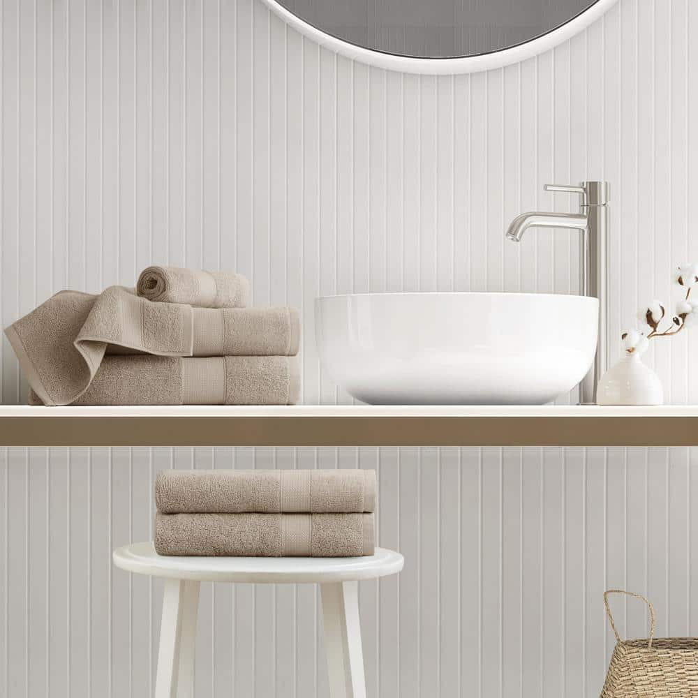 Premium Turkish Cotton 6-Piece Beige Solid Bath Towel Set price history on PriceWatchPro