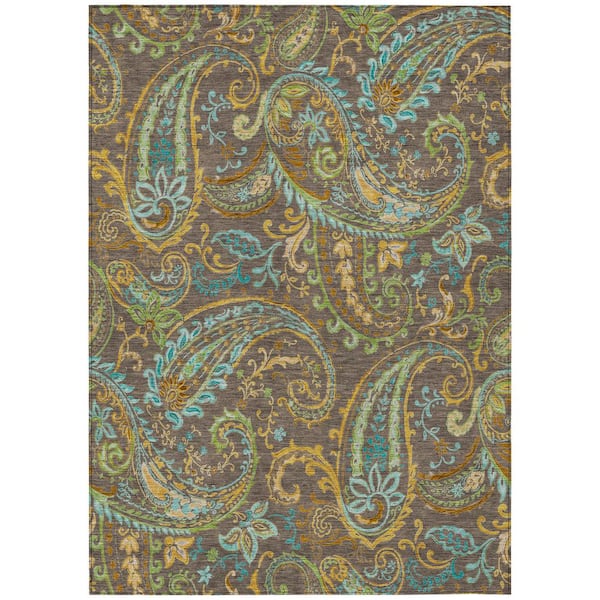 Chantille ACN533 Chocolate 10 ft. x 14 ft. Machine Washable Indoor/Outdoor Geometric Area Rug