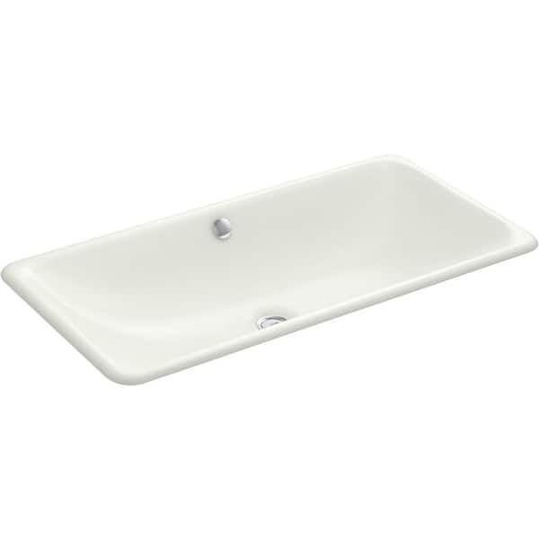 KOHLER Iron Plains 30 in. Drop-In Bathroom Sink in Dune K-20212-NY ...