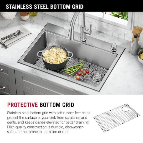 30 Inch Drop in Sink Grid - Stainless Steel