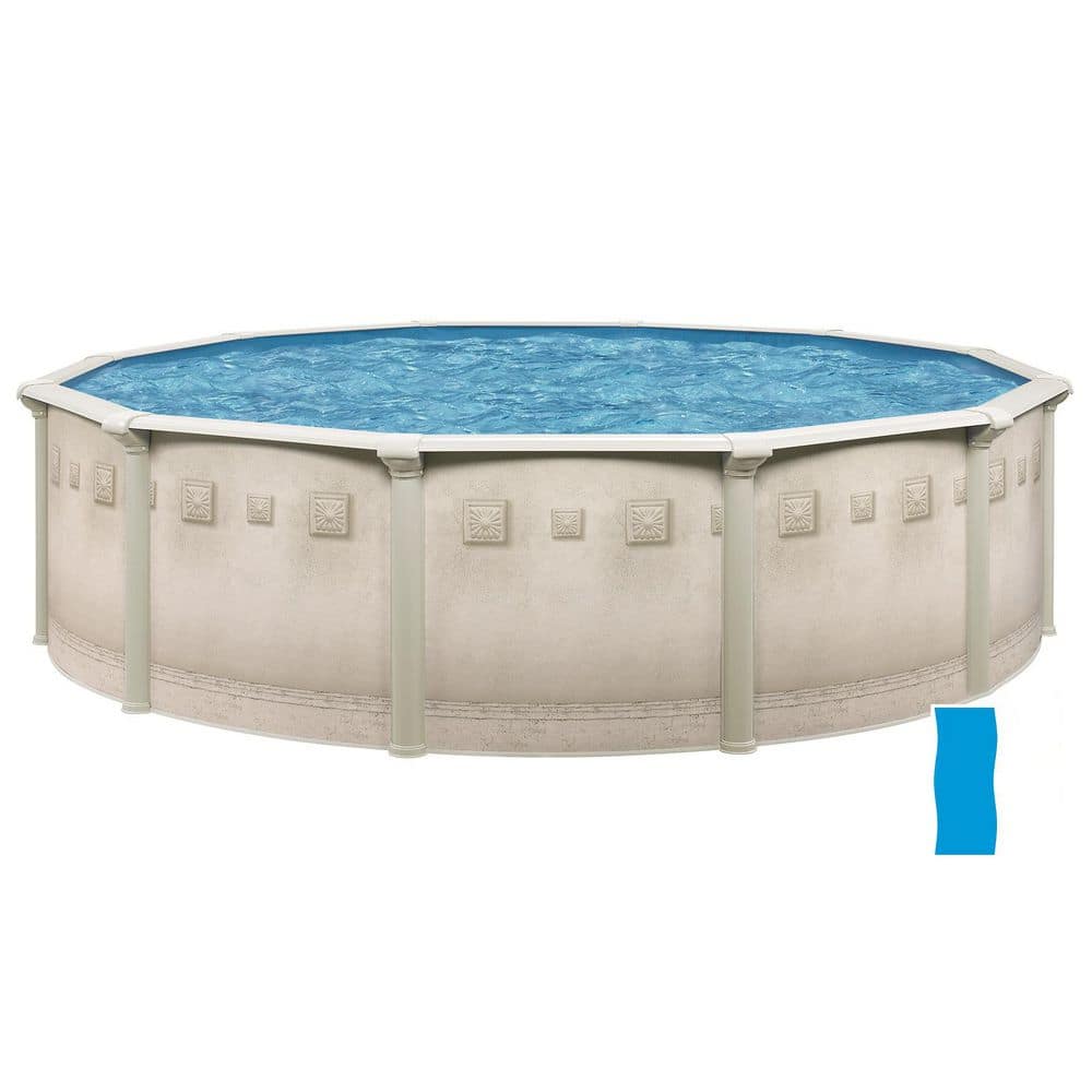 AQUARIAN Palisades 18 ft. round 52 in. deep Above Ground Hard Sided Starter Pool Package