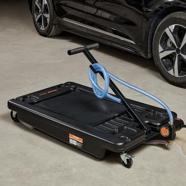 17 Gal. Oil Drain Pan with 180 Watt Electric Pump Low Profile Oil Drain Pan with 8.2 ft. Hose and Folding Handle for RVs