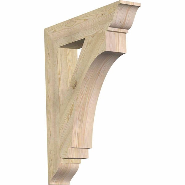 Ekena Millwork 6 in. x 40 in. x 32 in. Douglas Fir Imperial Traditional Rough Sawn Bracket