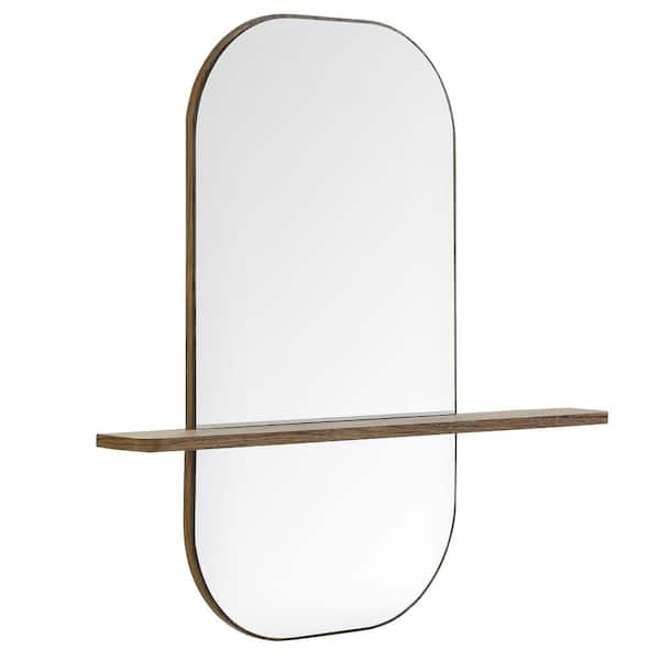 Solstice Large Oval Mirror in Walnut