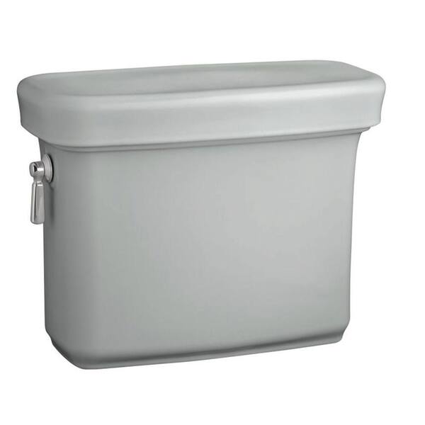 KOHLER Bancroft 1.28 GPF Single Flush Toilet Tank Only with AquaPiston Flush Technology in Ice Grey