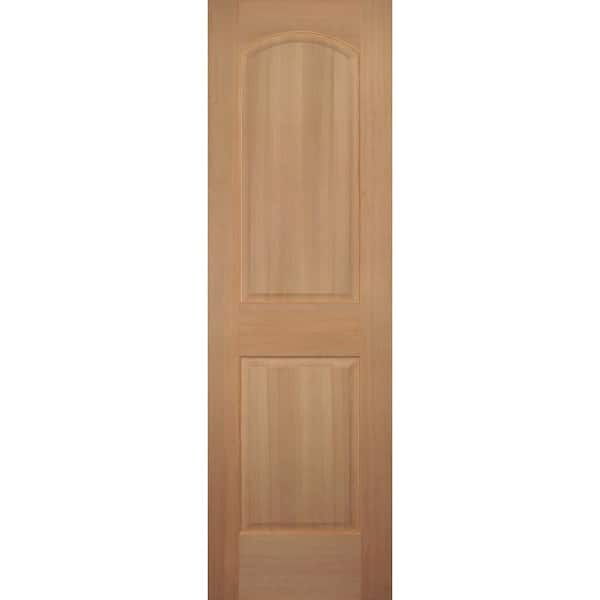 Builders Choice 24 In. X 80 In. 2-Panel Arch Top Stain Grade Wood ...