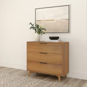 Haven Pecan 3 Drawer 16.75 in. Wide Chest of Drawers Dresser