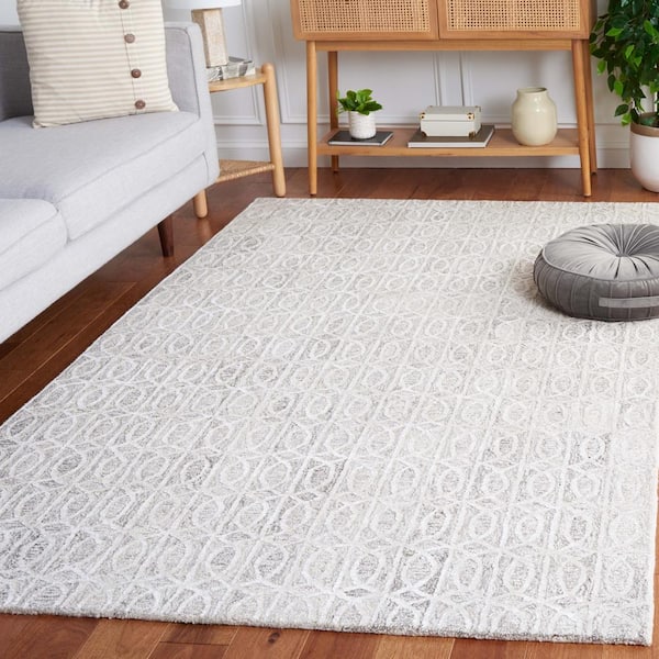 Ebony Natural/Ivory 6 ft. x 9 ft. Modern Area Rug