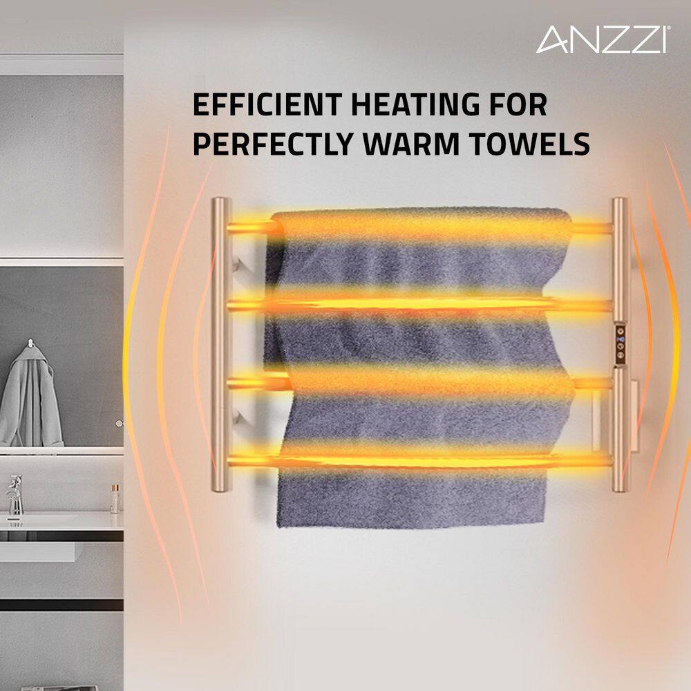 Polished Chrome Stainless Steel Wall Mounted Towel Warmer