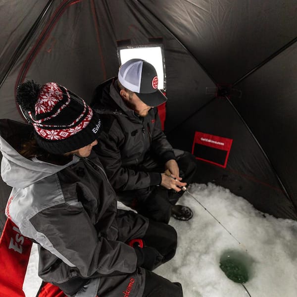 Eskimo FatFish™ 949i, Pop-up Portable Ice Shelter, Insulated, Red/Black,  3-4 Person Capacity, FF949i 