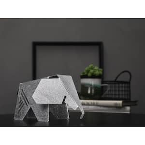 Victoria Aluminum 6 in. Elephant Origami Geometric Sculpture
