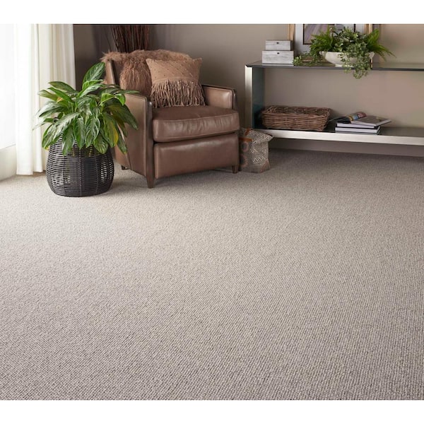 6 in. x 6 in. Berber Carpet Sample - Four Square - Color Graphite