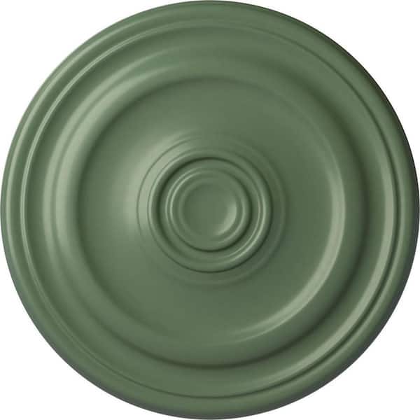 Ekena Millwork 1-1/2" x 15-7/8" x 15-7/8" Polyurethane Kepler Traditional Ceiling, Hand-Painted Athenian Green