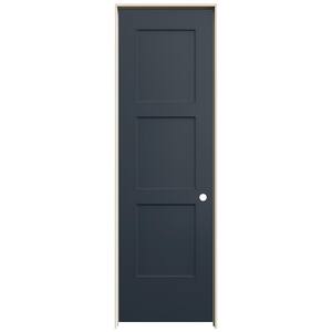 24 in. x 80 in. Birkdale Denim Stain Left-Hand Smooth Hollow Core Molded Composite Single Prehung Interior Door