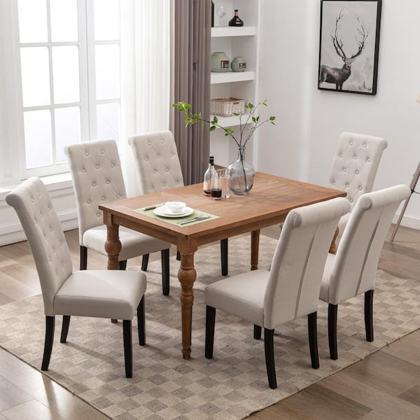 light beige dining chairs