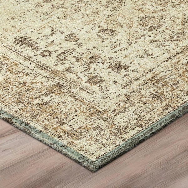 Chantille Machine Washable Indoor/Outdoor Abstract ACN3171 Wheat 2 ft. x 7 ft. Runner Rug