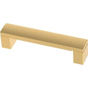 Simply Geometric 3-3/4 in. (96 mm) Modern Gold Cabinet Drawer Pull