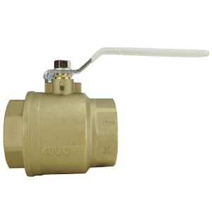 3 in. Lead Free Brass FIP Ball Valve with Stainless Steel Ball and Stem