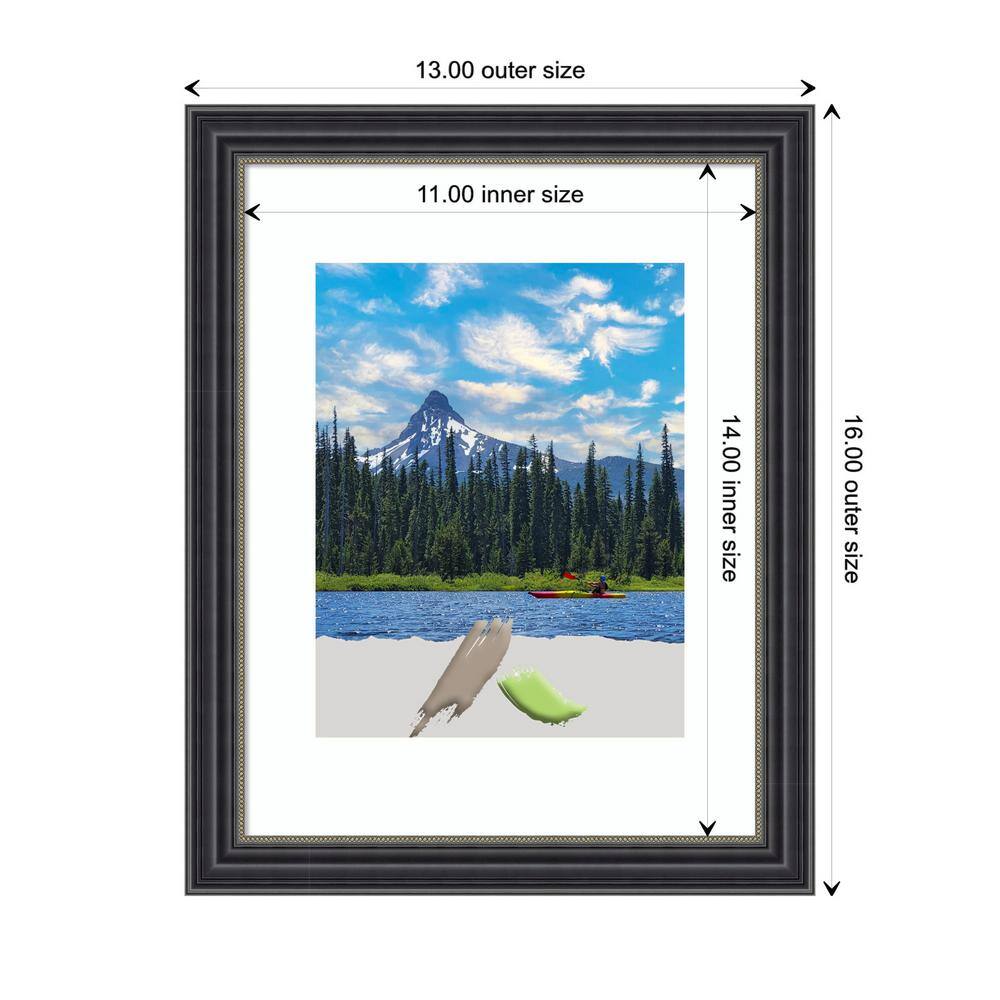 Classic Black Wood Wall Picture Frame 16" x 13"