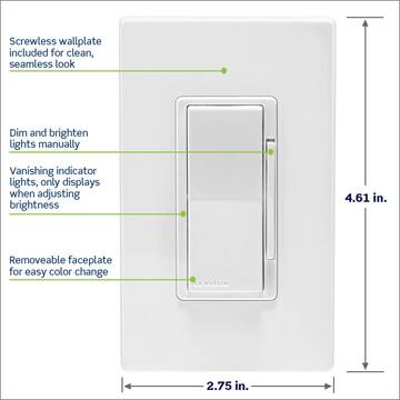 Decora Smart Z-Wave 800 Series Dimmer ZW6HD-1RW
