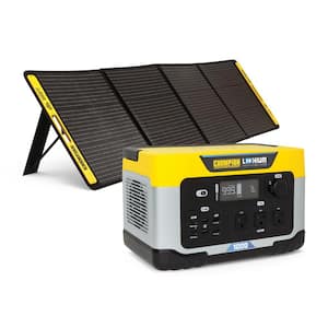 998-WH Power Station 2000/1000-Watt Electric Start Portable Lithium-Ion Battery Solar Generator and 200-Watt Solar Panel