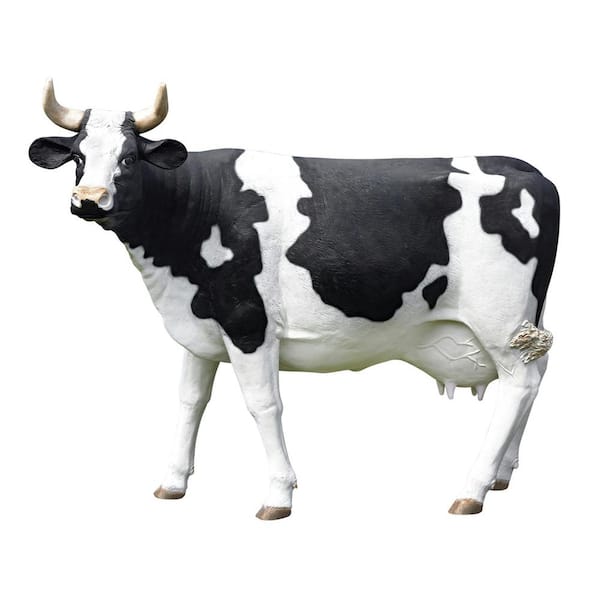 Design Toscano 53 in. H the Grand-Scale Wildlife Animal Collection Holstein Cow Statue