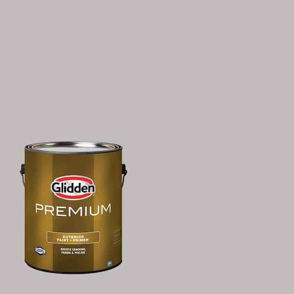Glidden Premium 1 gal. PPG1005-3 Gray Shadows Semi-Gloss Exterior Latex Paint