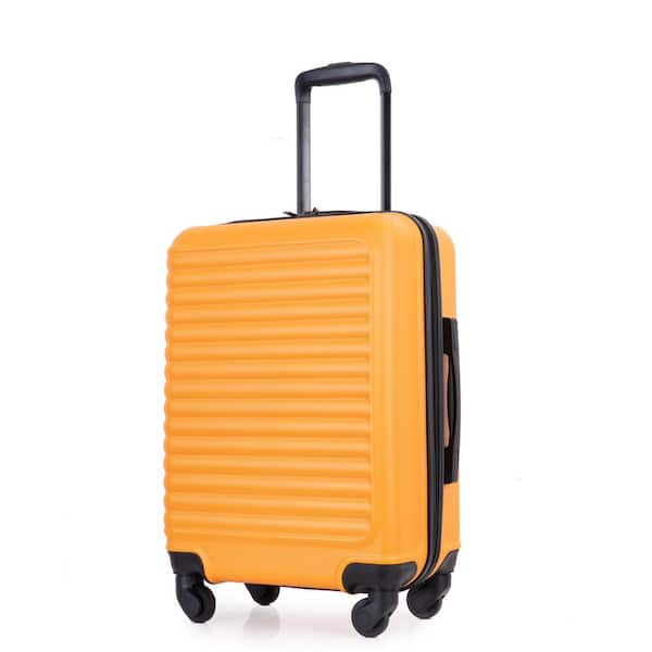 21.6 in. Orange ABS Lightweight Spinner Suitcase