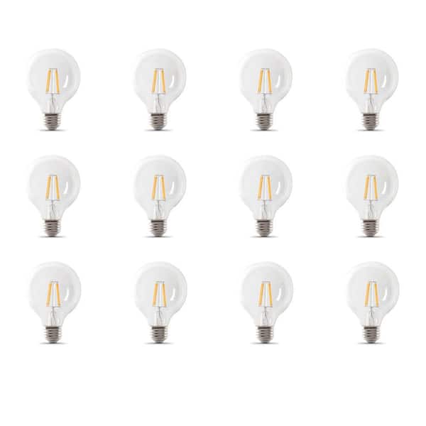 25-Watt Equivalent G25 Globe Dimmable Filament Clear CEC Title 20 E26 LED Vintage Edison LIght Bulb Soft White (12-Pack)