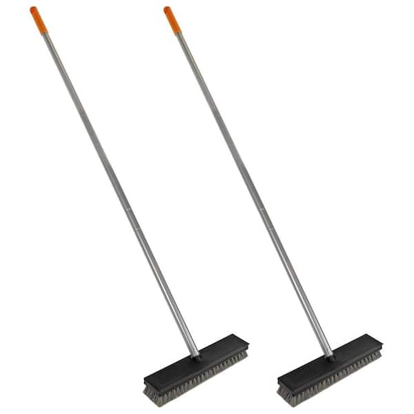 HDX 12 in. Interchangeable Plastic Deck Scrubber Heads with Handle