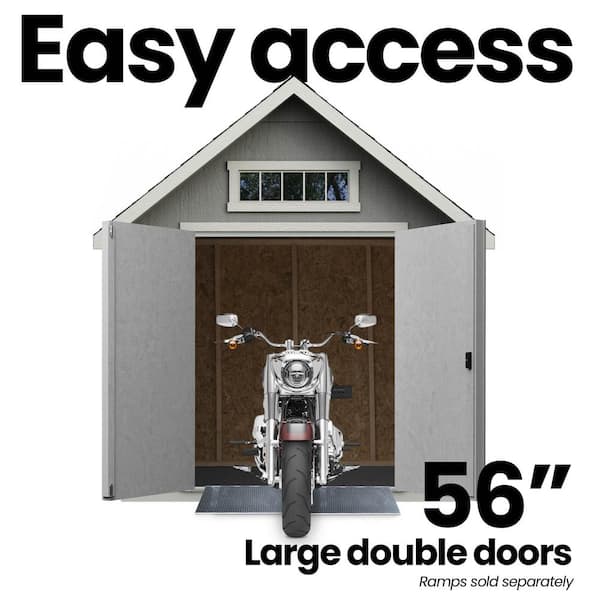 Do-It Yourself Tribeca 8 ft. x 12 ft. Wood Garden Shed Storage with Floor, Smartside, and Transom Window (96 sq. ft.)