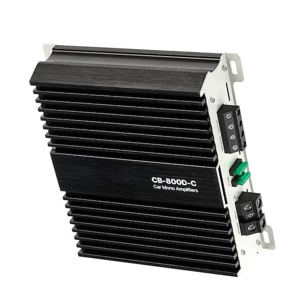 800W RMS Monoblock Car Amplifier, 1-Channel Class D Amp 1/2/4 Ohm Stable with Remote Bass Control, LPF, Boost & Phase