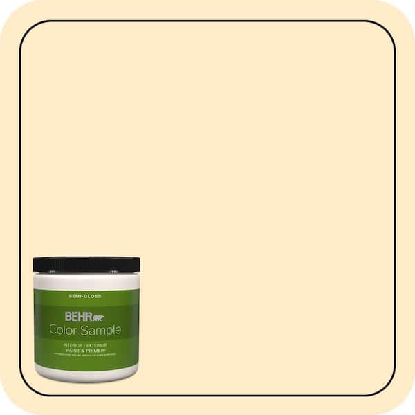 BEHR PREMIUM PLUS 8 oz. #M290-2 Frittata Semi-Gloss Interior/Exterior Paint & Primer Color Sample
