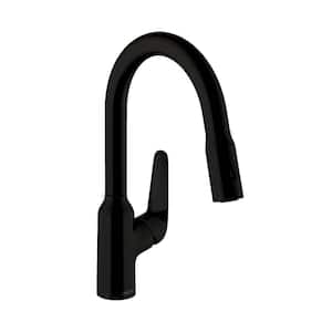 Focus N Single-Handle Pull-Down Sprayer Kitchen Faucet with QuickClean in Matte Black