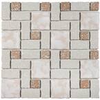 Academy Beige 12 in. x 12 in. Porcelain Mosaic Tile (9.79 sq. ft. / Case)