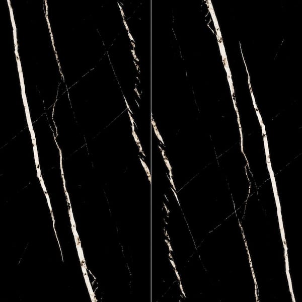 Tavish Nero 32 in. W x 64 in. L Polished Porcelain Floor and Wall Tile (14.22 sq. ft./Each)