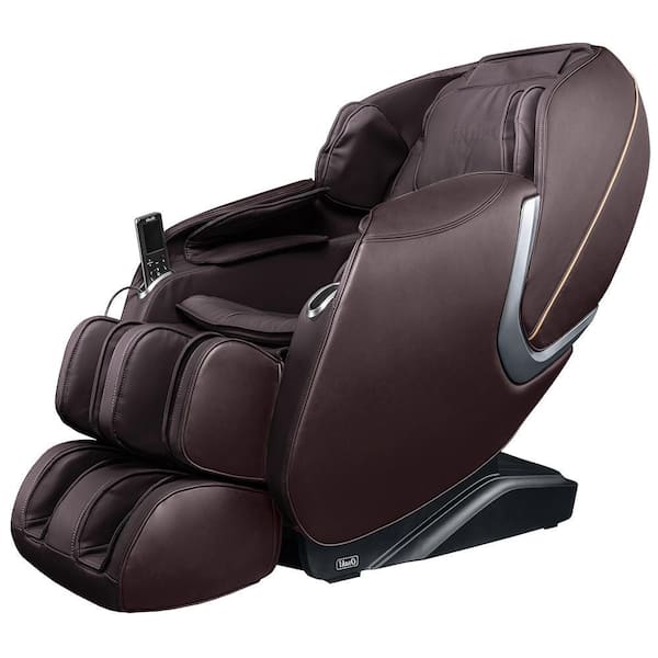 Titan Osaki Os Aster Brown Faux Leather, Insignia Faux Leather Power Recliner Massage Chair Black